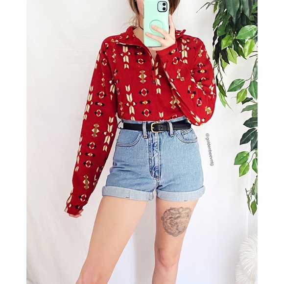 Eddie Bauer Sweaters - 🌿 Eddie Bauer Aztec Retro Western Printed Fleece